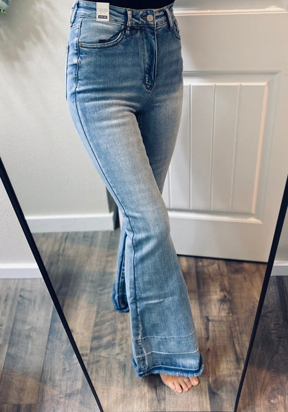 Judy Blue Tummy Control Release Hem Flares