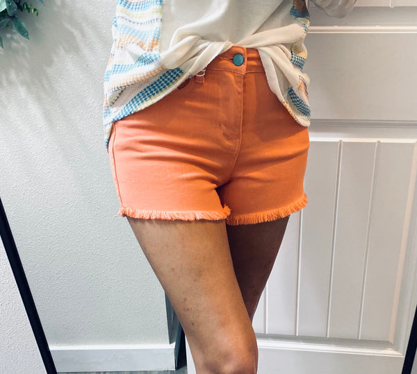 Judy Blue Peach Cut Off Shorts