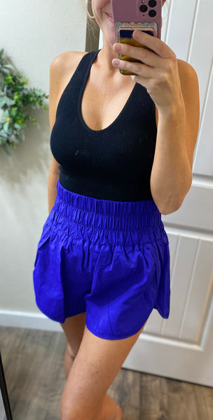 Windbreaker Smocked Shorts