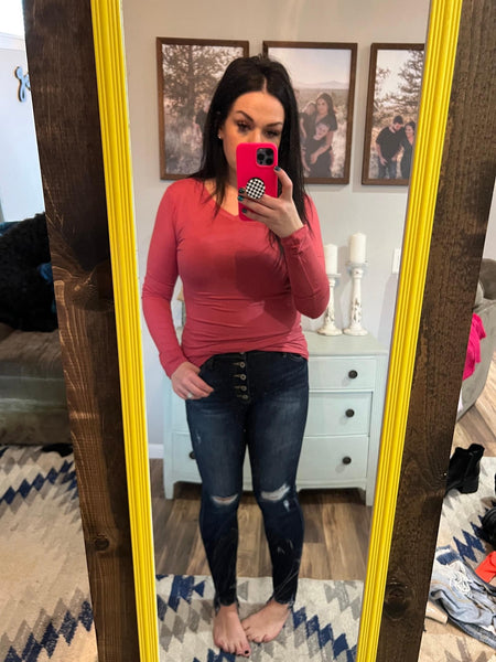 Buttery Soft V-Neck Long Sleeve