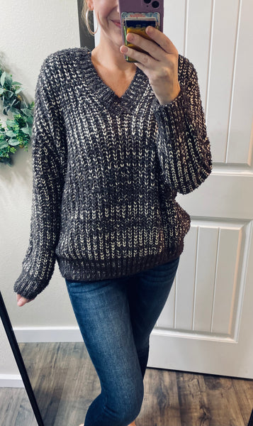 Two Tone Chunky Sweater