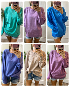 Summer Mineral Wash Terry Pullover
