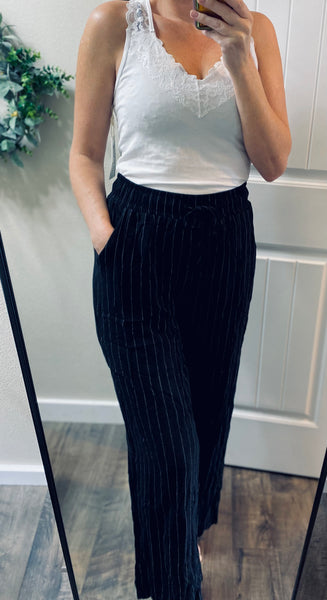 Pin Stripe Linen Pants