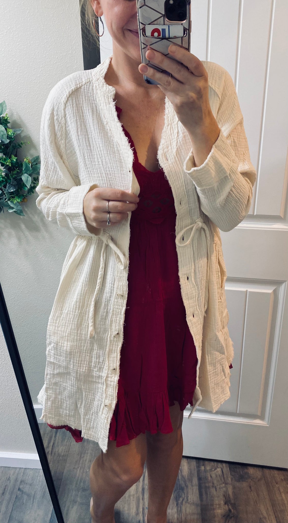 Gauze Button Up Cardigan