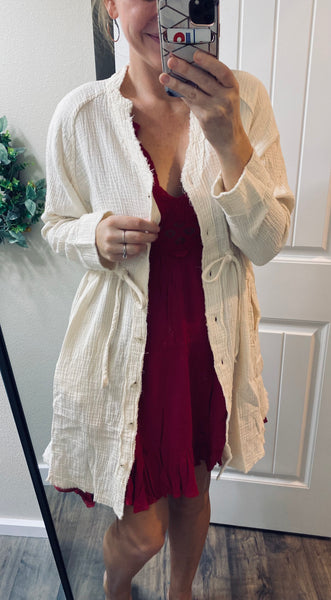 Gauze Button Up Cardigan