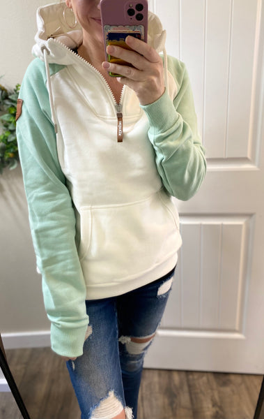Lichen/Oatmeal 1/4 Zip Wanakome