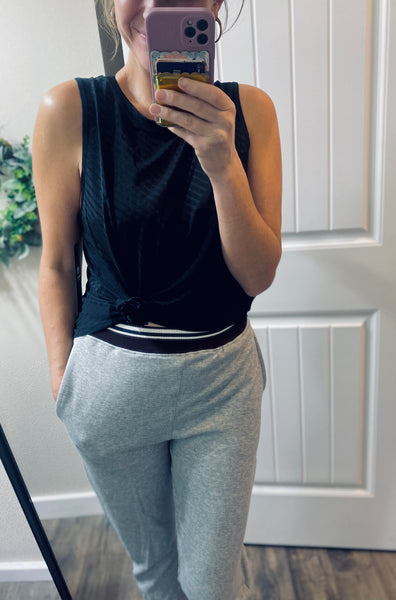 Heather Grey Varsity Joggers