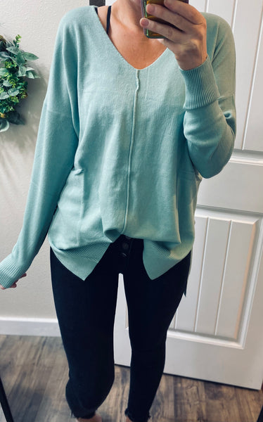 Hi-Low Seam Sweaters