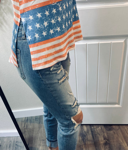 Stars and Stripes Sleeveless Top