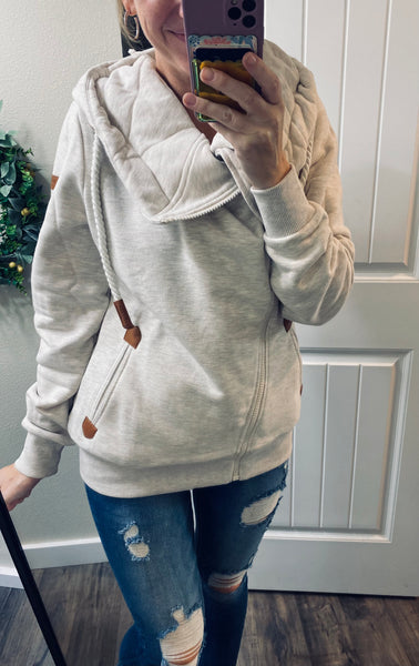 Oatmeal Side Zip Wanakome