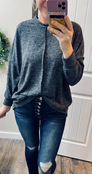 Charcoal Seam Sweater
