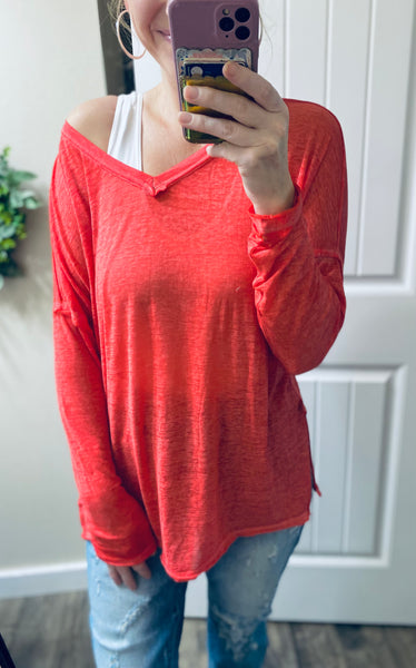 Dropped Shoulder Long Sleeve