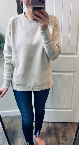 Preorder Heathered Oatmeal Crewneck Wanakome