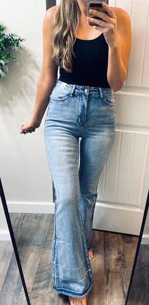 Judy Blue Tummy Control Release Hem Flares