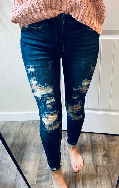 Judy Blue Dark Distressed Denim