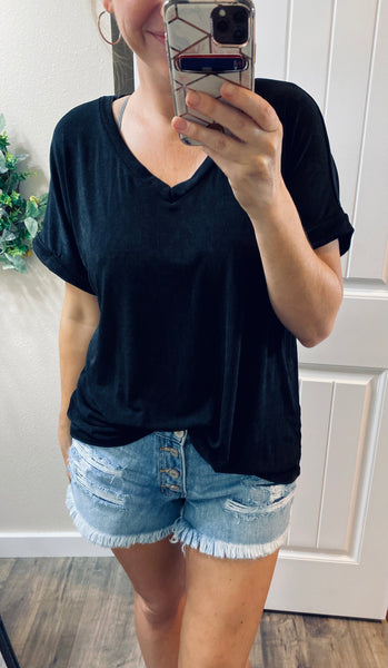 Shimmery Vneck Blouse