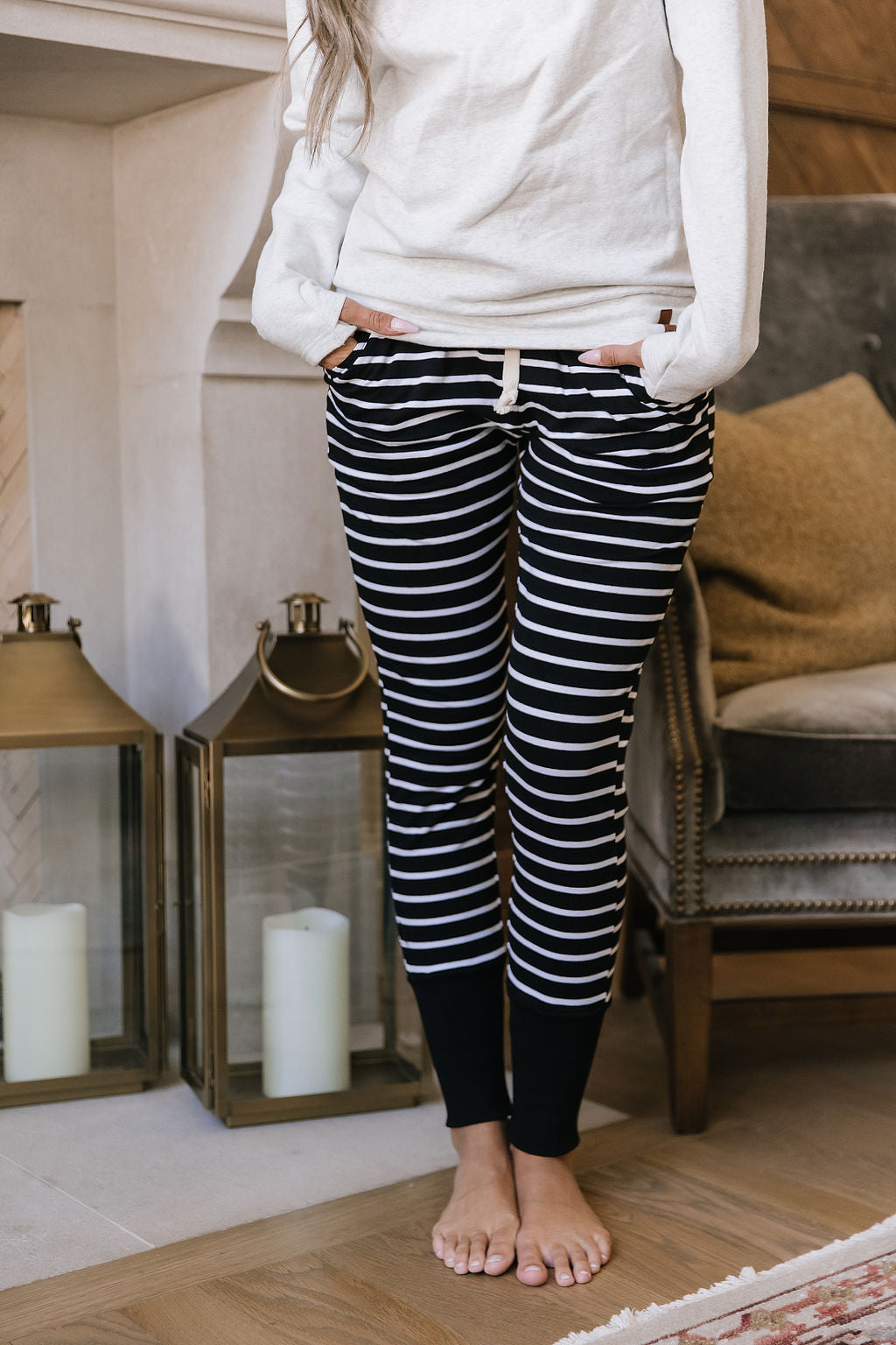 Black Stripe Ampersand Joggers