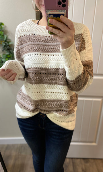 Mocha Striped Sweater
