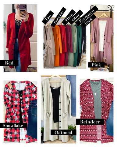 Long Button Cardigan