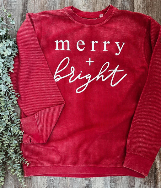 Corded Merry & Bright Pullover
