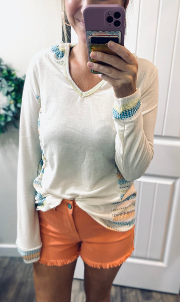 Judy Blue Peach Cut Off Shorts