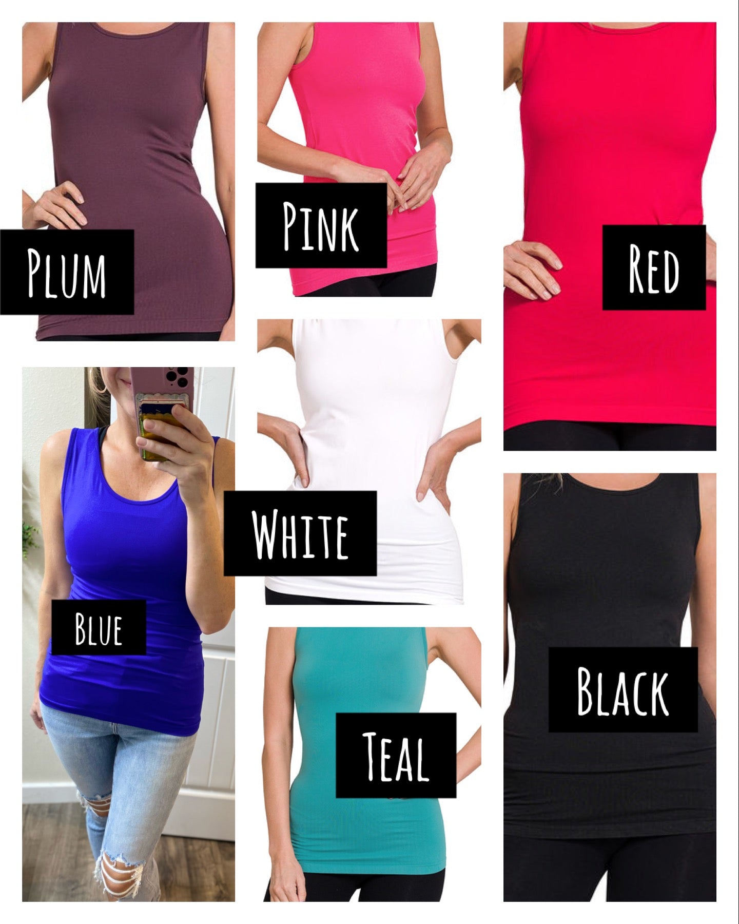 Crew Neck Sleeveless Smoothing Cami