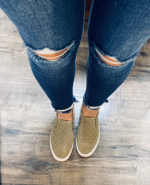 Blowfish Quilted Coffee Slip On Sneaker