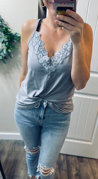 Lace Floral Trim Cami