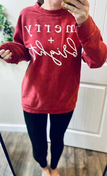 Corded Merry & Bright Pullover
