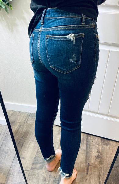 Judy Blue Dark Distressed Denim