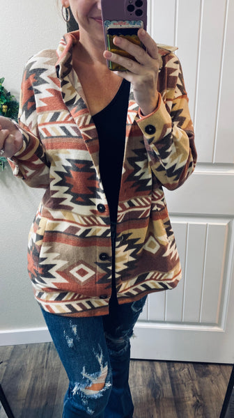 Brushed Geometric Shacket