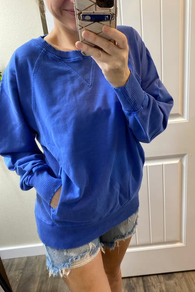 Mineral-wash  French Terry Long Sleeve