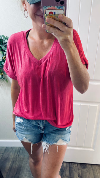 Shimmery Vneck Blouse