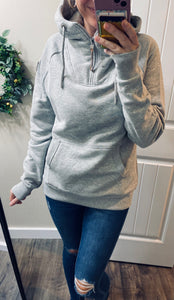 Preorder Heathered Gray 1/4 Zip Wanakome Hoodie
