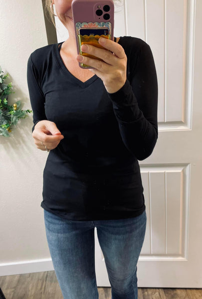 Buttery Soft V-Neck Long Sleeve