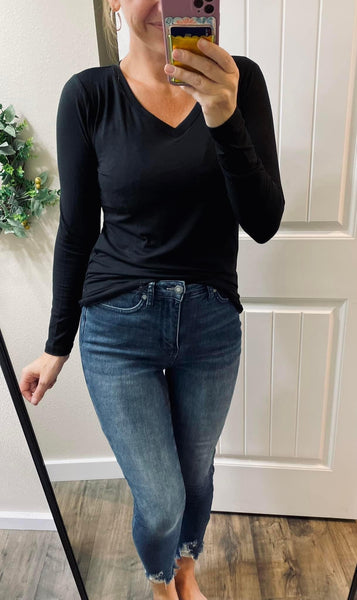 Buttery Soft V-Neck Long Sleeve