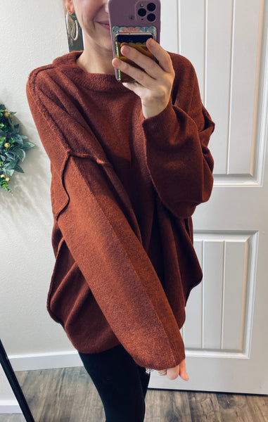 Oversized Thanksgiving Seam Sweater