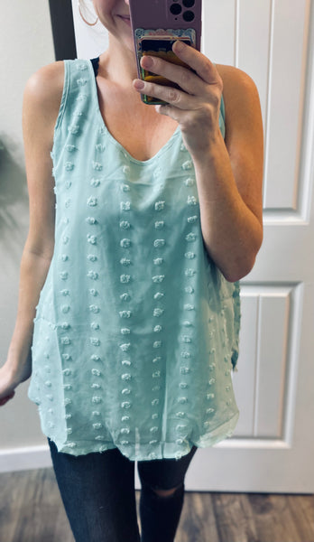 Swiss Dot Sleeveless Top
