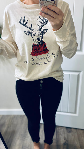 Sweet Summit Boutique Reindeer Long Sleeve