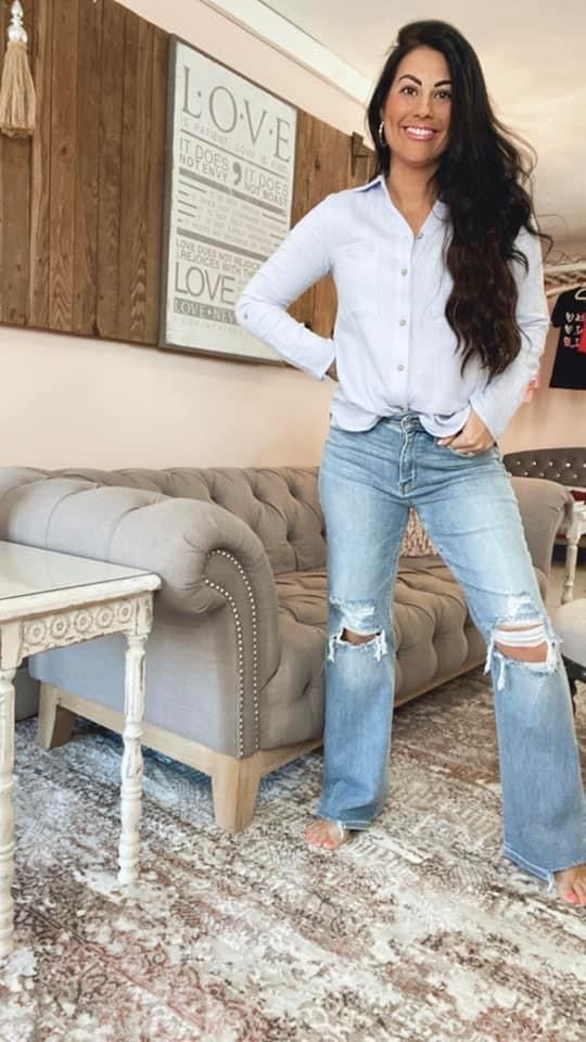 Judy Blue Hi Rise Straight Cut Jeans
