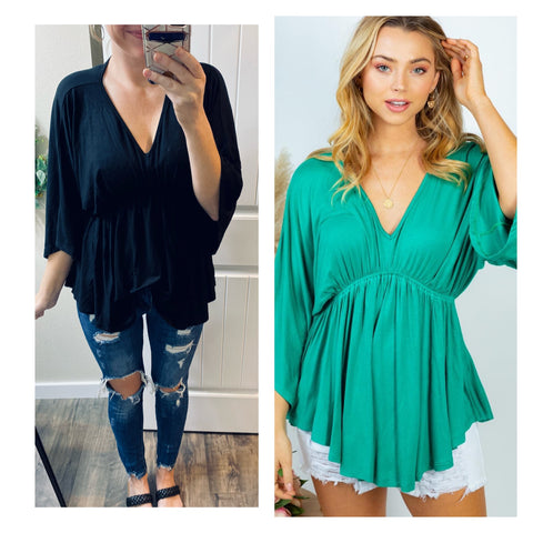 Babydoll Short Sleeve Top