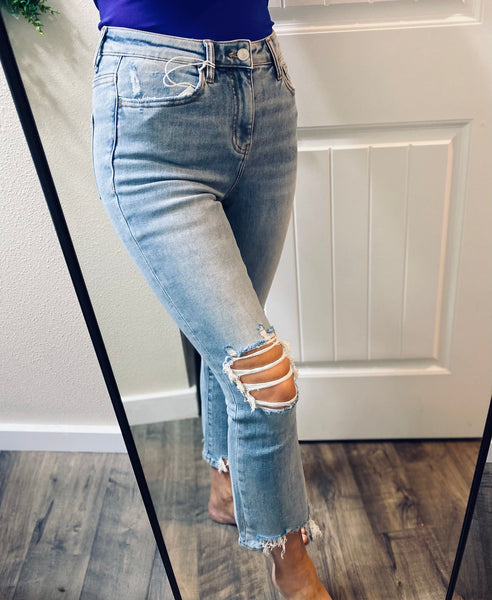 Distressed Knee Distressed Denim