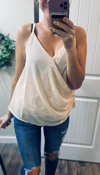 Side Ruched Button Cami