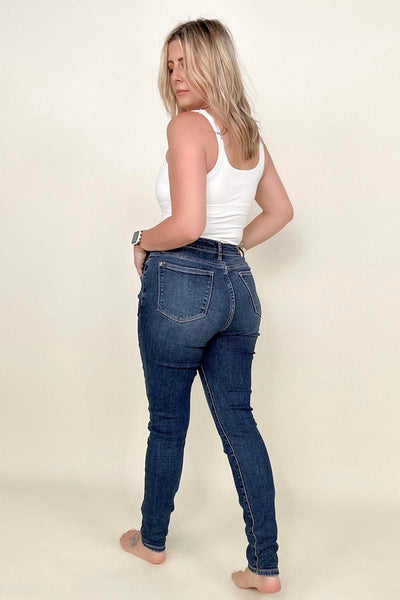 Judy Blue V Darkwash Skinny Denim