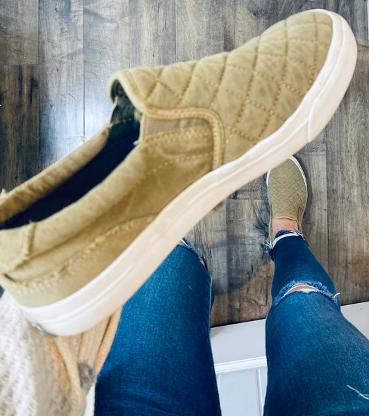 Blowfish Quilted Coffee Slip On Sneaker
