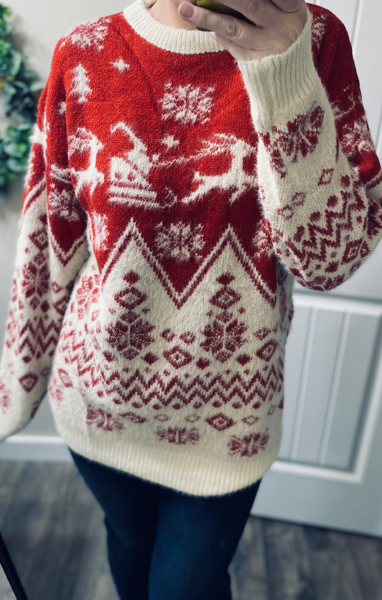 Reindeer Fuzzy Sweater