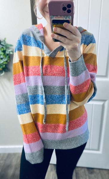 Colorful Striped Hoodie