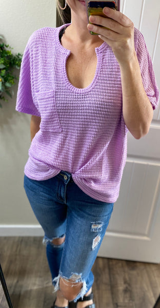 Keyhole Short Sleeve Top