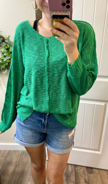 Slouchy Exposed Seam Sweater