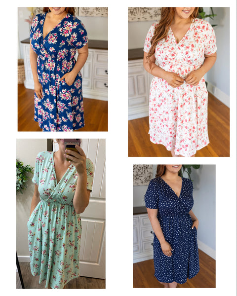 Faux Wrap Dresses